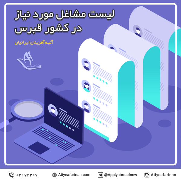 لیست مشاغل مورد نیاز در کشور قبرس